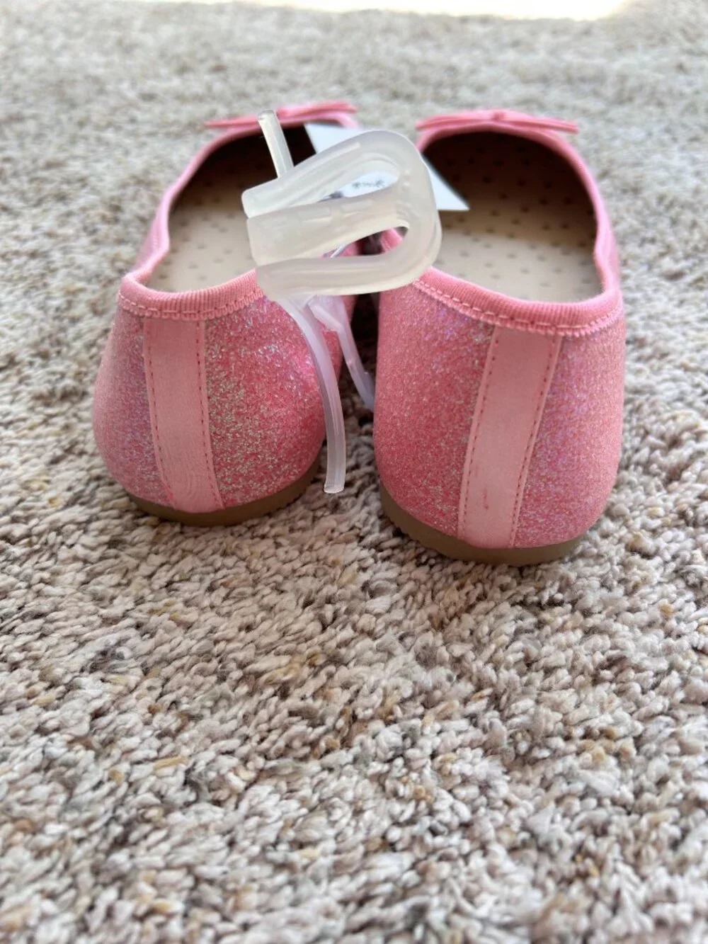 Cat and Jack Glitter Pink Flats Size 4